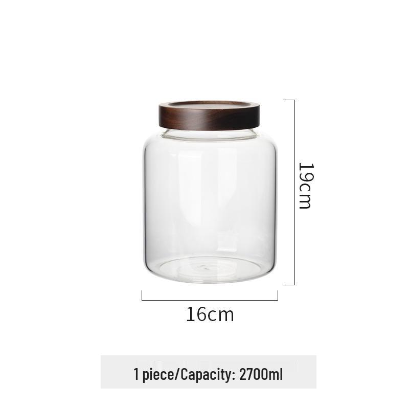 Food Grade Sealed Glass Storage Jar for Tea, Coffee & More