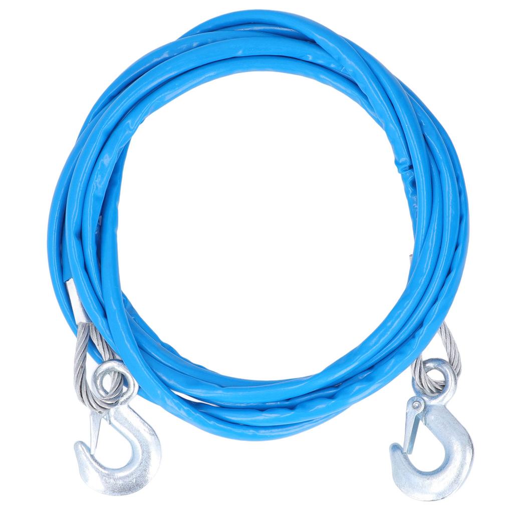 Trailer Safety Break Cable with Hook Quick Release 5mx12mm 16.4ftx0.5in 7t Load for Cars SUVs Light Trucks