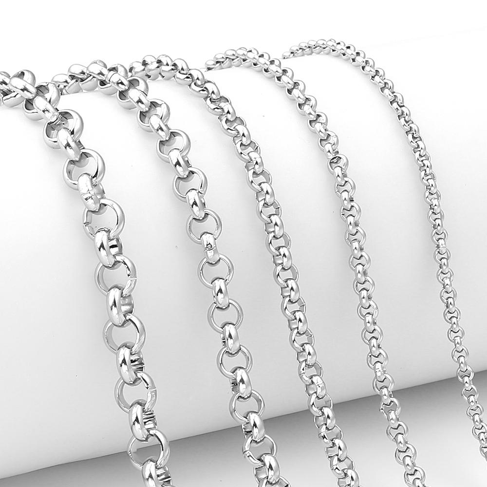 5 Yards/Los Edelstahlketten O-förmige Ketten Großhandelsgliederketten Für Schmuckherstellung DIY Halskette Armband Ketten Zubehör
