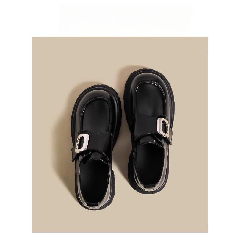 Le Fu Shoes Women's Shoes 2026 Spring/Summer New Single Shoes British Style Thick soled Small Leather Shoes