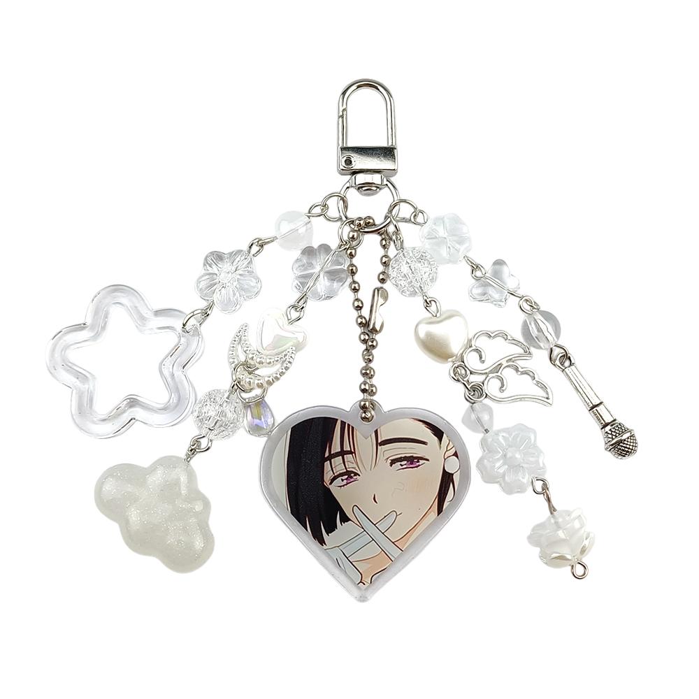 Project Sekai Mizuki&Ena Charme Cartoon Assorti Fleur de Lys Nœud Étoile Pendentif Perlé Charme Sac Cadeau de Noël