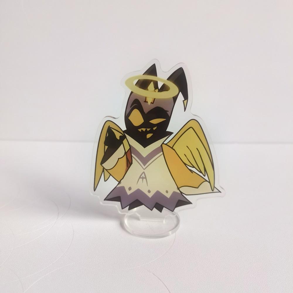 

Animation Hazbin Hotel Alastor Morningstar Costume Play Stand Acrylic Animation Design Figure Standing Celebration Presents Pouch Decor Collector 8cm