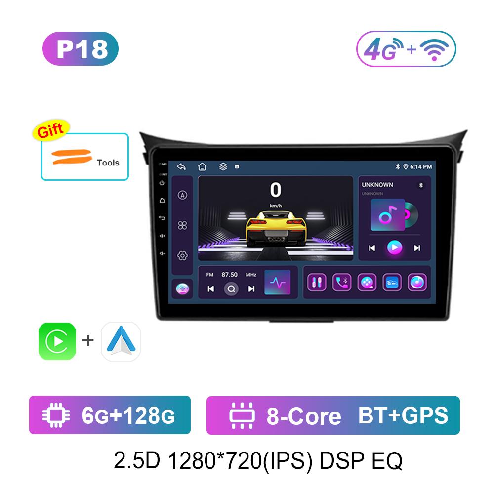 Android System 9 '' for Hyundai I30 II 2 GD 2011 - 2017Car Video Multimedia Player DSP Stereo 4G IPS Screen Navigation GPS WiFi