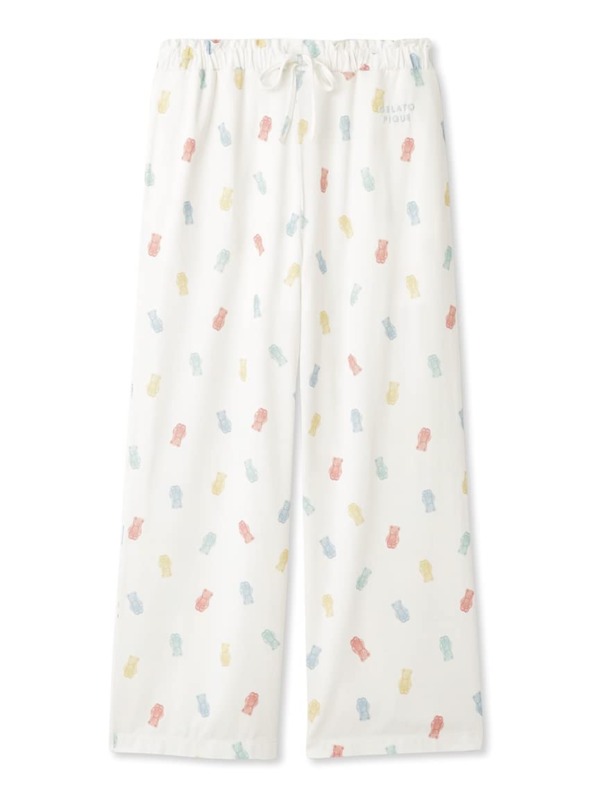 

Gelato Pique Chewy Bear Print Long Pants PWCP232297 OWHT Women s