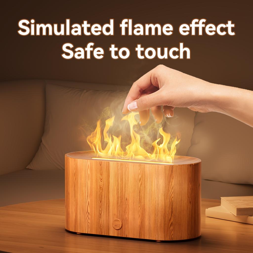 1PC Colorful Gradual Change Flame Aromatherapy Machine Humidifier Essential Oil Diffuser Home Office USB
