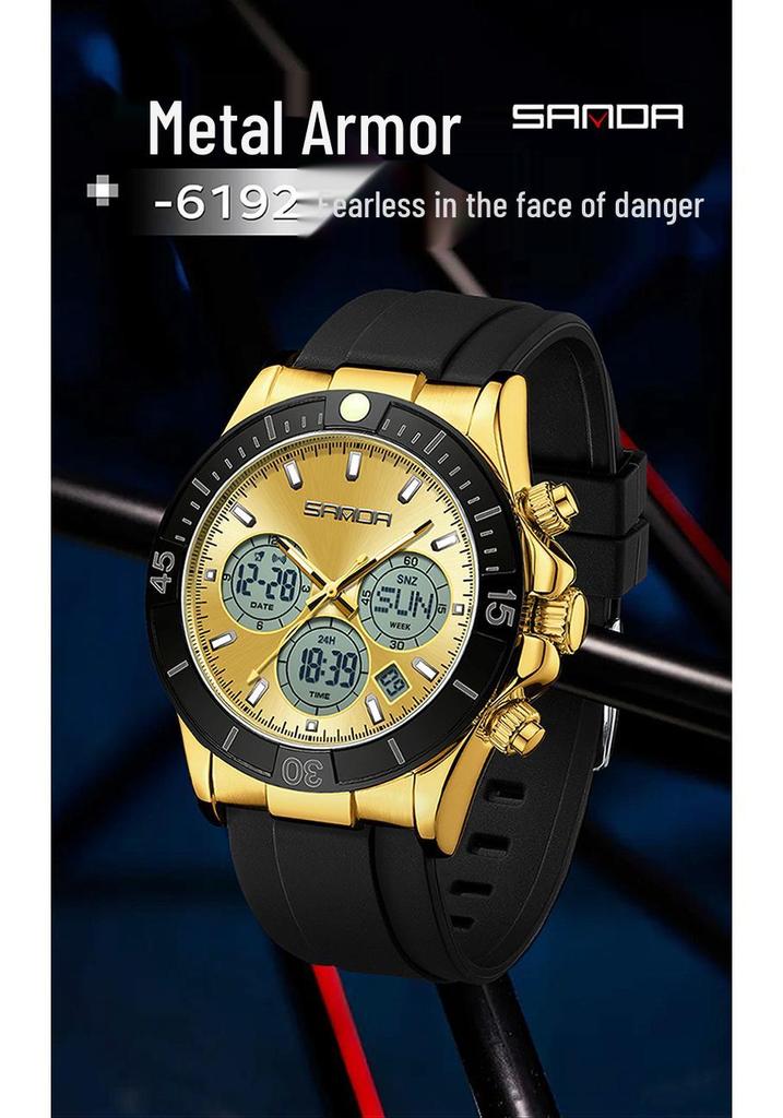 Reloj Electrónico Impermeable de Moda SANDA para Adolescentes - Cronómetro Deportivo Multifuncional de Doble Pantalla