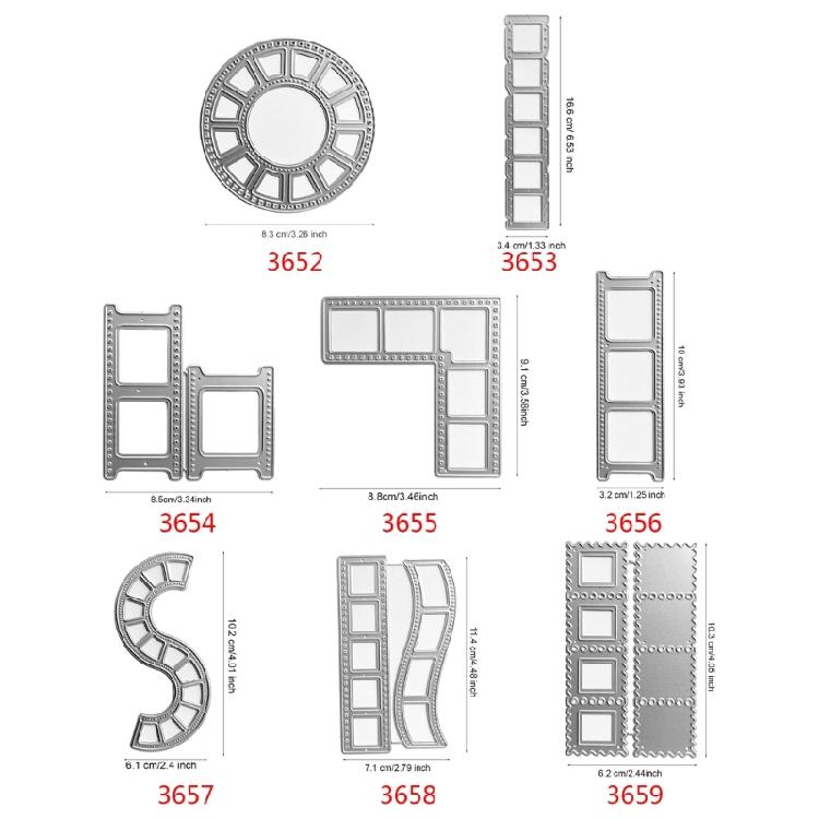 Frames Metal Cutting Dies Card Embossing DIY Photo Album Template Mold Decor