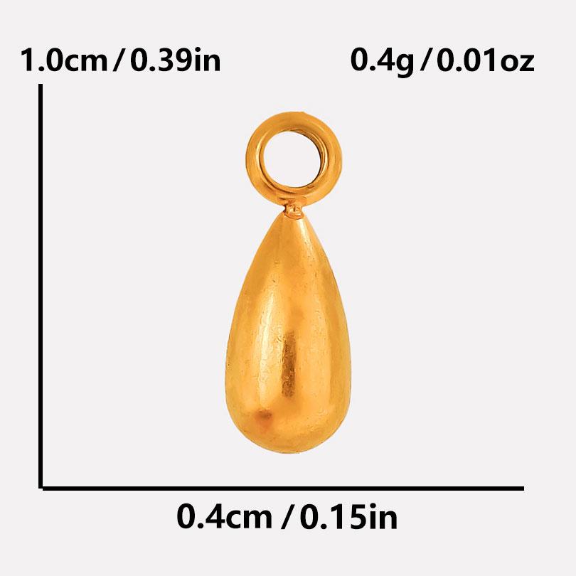 6pcs/Lot Different Size Long Water Droplets Pendant Stainless Steel Charms For Jewelry Making Supplies Bulk DIY Earrings Bohemia
