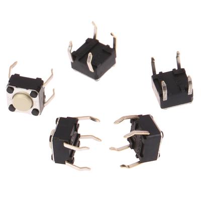 5Pcs 6*6*4.3Mm Light Touch Switch Mouse Push Button Tactile For Omron B3F
