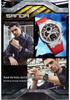 Sanda TEMU Men's Luminous World Time Dual Display Waterproof Watch