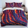 3D Volcano Lava Magma Comforter Bedding SetDuvet Cover Bed Set Quilt Cover PillowcaseKing Queen Size Bedding Set Adult Child