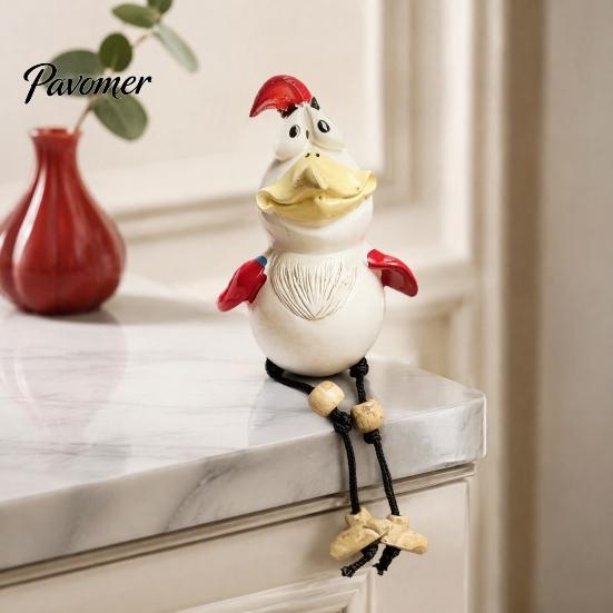 Humorous Housewarming Gift Funny Chicken Decor Yard Art, Resin Rooster Outdoor Statues, Art Creative Sculptures for Patio Garden Balcony Ornaments