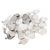 60pcs Pendant Trays Heart Shaped Pendant Setting Cabochon Base Setting with Glass Cabochon