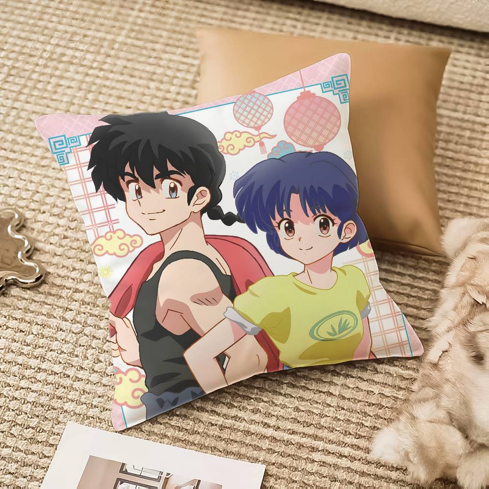 Anime R-Ranma Pillow Case Anti-dustmite Invisible Zipper Sofa Bed