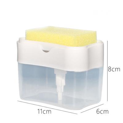 Two In One Pressure Detergent Dispenser with Bushing, A Very Practical Dishwashing Soap Brush Box,