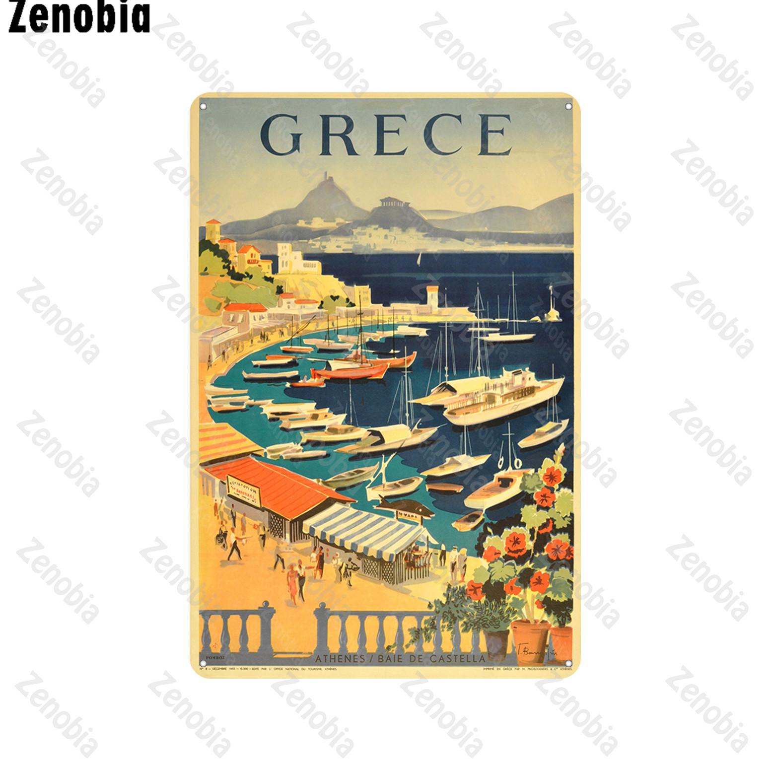 Жестяная табличка «Country and City» Matla Vienna London Landmark Building Landscape Vintage Metal Sign City Landscape Plain Home Decoration 20x30cm