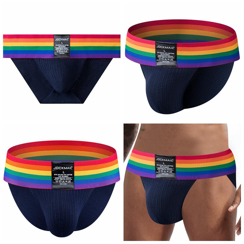 Kalsonger JOCKMAIL Slumpfärg 1 st Bomull Nylonblandning Material Mode Sexiga Sportunderby Klubbparty Vardags Casual Shorts