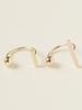 Minimalpiercing 14K Stick Bar Curved Ring Piercing Earrings