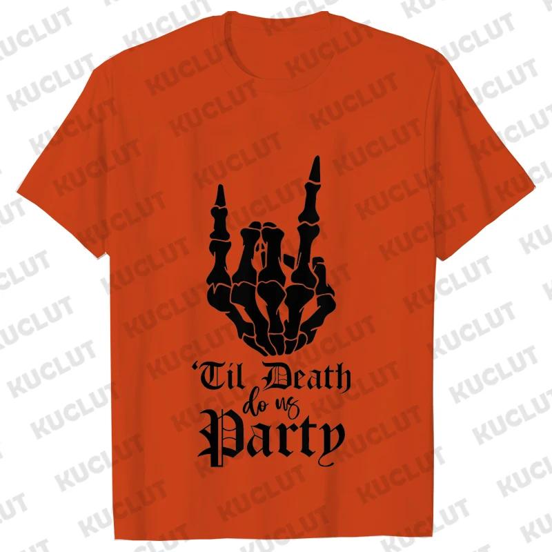 Punk Rock Bachelorette Party Blouse Team Bride or Die T-shirt Bridal Shower Wedding EVJF Tees Single Farewell Skull Graphic Tops