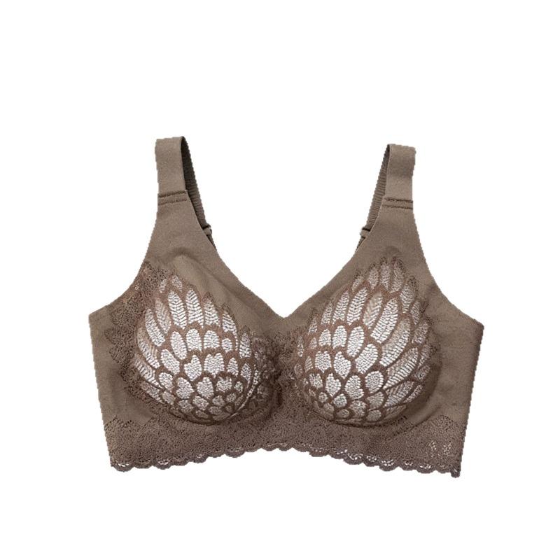 Women S Plus Size Lace Push Up Wireless Comfortable Bra