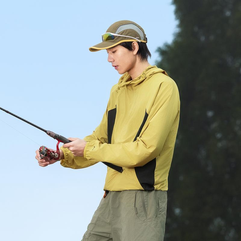 Li Ning CF Breathable Water-Resistant UV Protection Windbreaker Men Outerwear Mixed-Yellow AFDV371-6