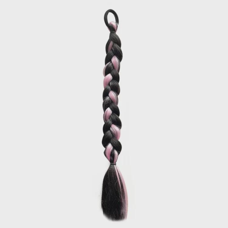 Y2K Highlighted Double Ponytail Braids for Women – Gradient Style