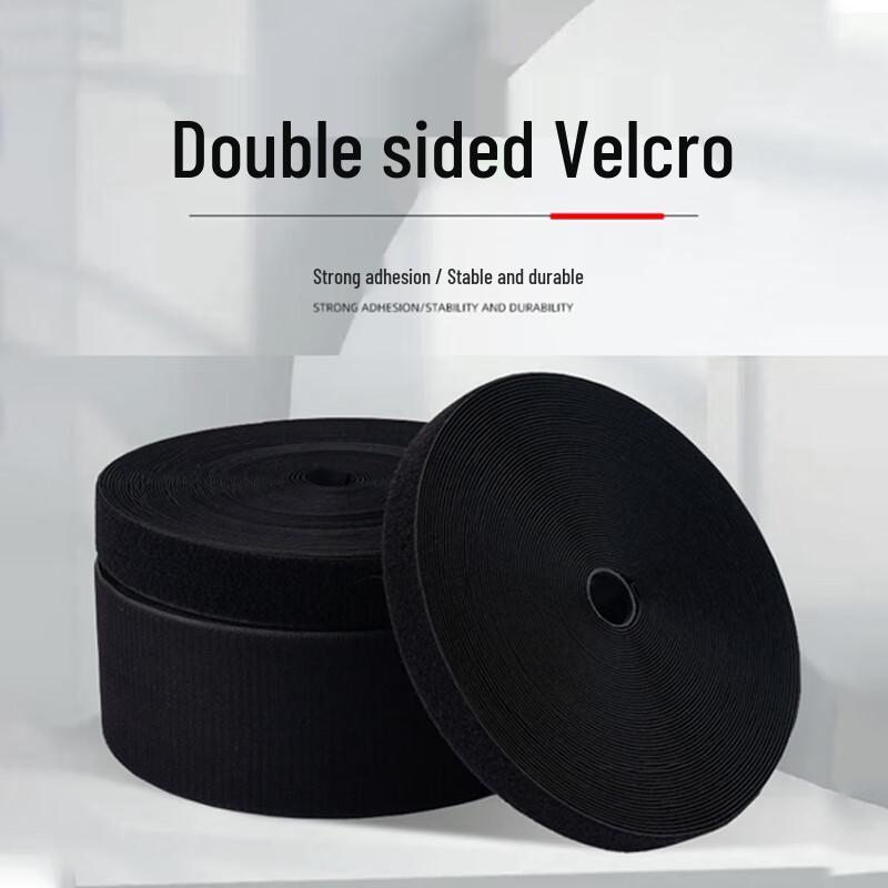 Self-Adhesive Black Nylon Hook and Loop Tape