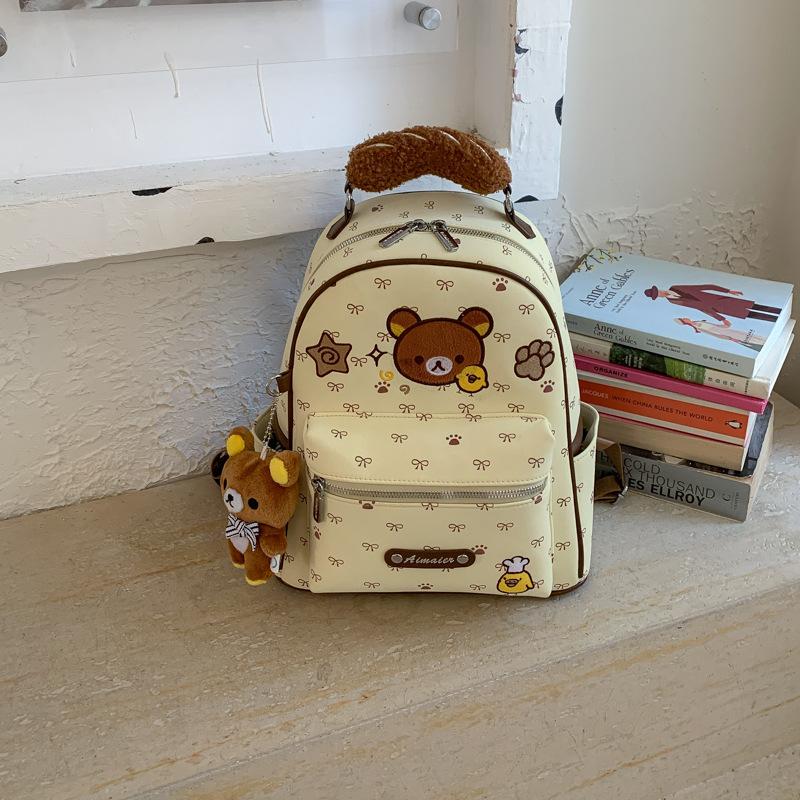 Schoolbag1011 new cute bear backpack large capacity out light backpack high value student class schoolbag female