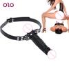 Funny Dildo Ended Anal Penis Dual Simulation Gag Masturbate Plug Women Adult Sex Tool