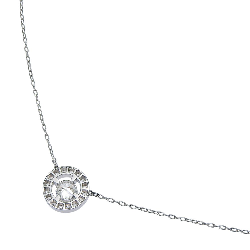 Necklace PtPlatinum/diamond 3.8g Women Used