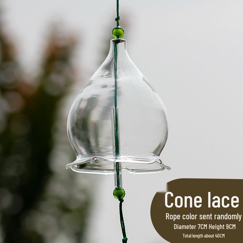 Cherry Blossom Glass Wind Chime - DIY Transparent Hanging Ornament