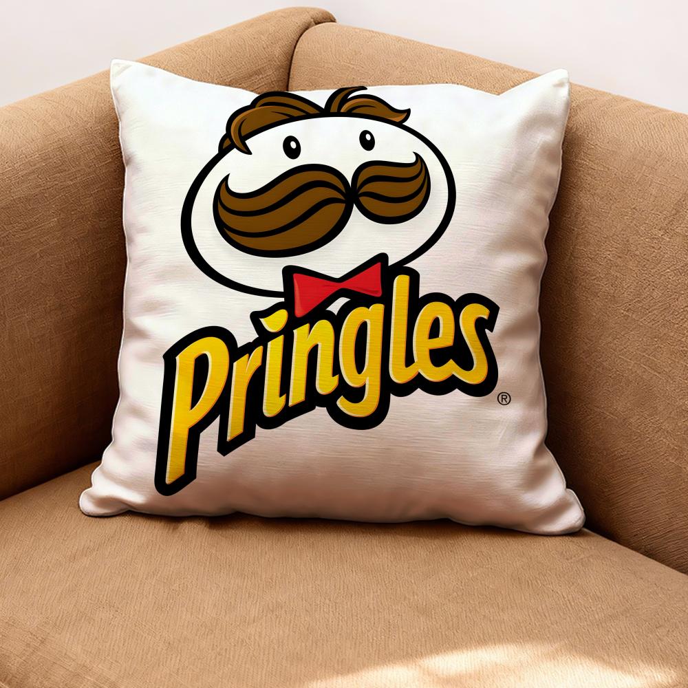 Pringles Cushion Cover Premium Comfort Reversible Pillow Cove -Two in One Design for Any Room & Car Interior