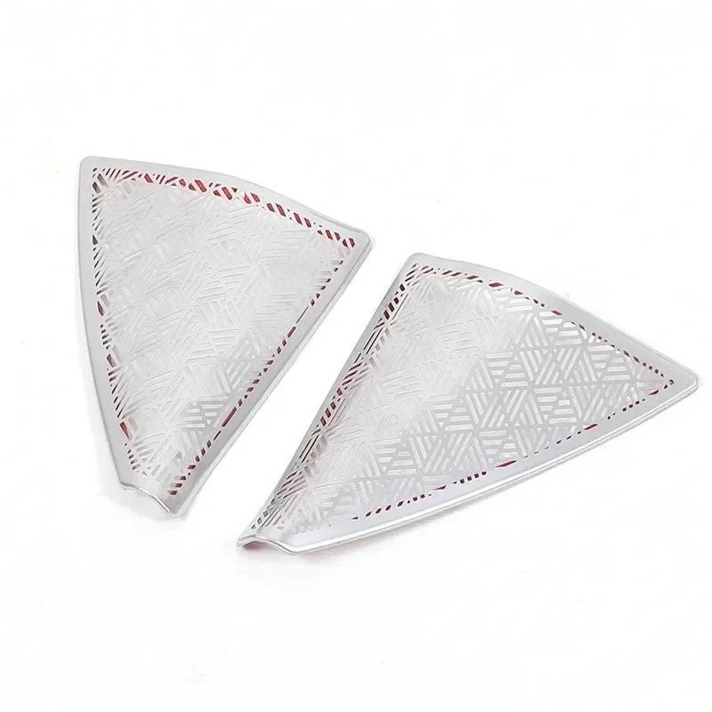 For BMW 5 Series G60 2024-2026 Stainless Steel Black Car A-pillar Tweeter Grille Cover Trim Interior Car Accessories