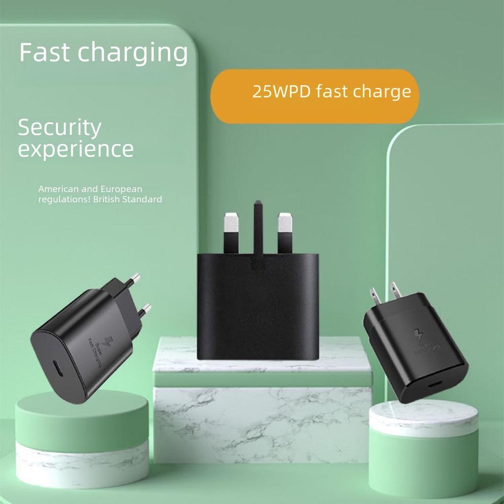 Compatible with Samsung PD25W US/UK Super Fast Charger for S23 and S22 Models, includes Australian Fast Charging Head.