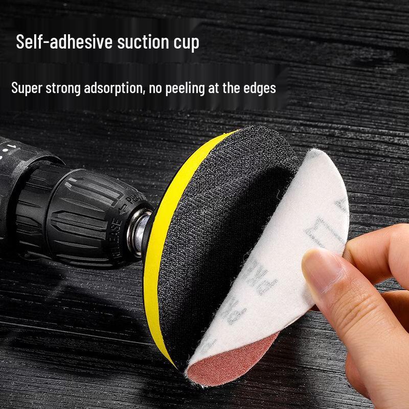 Self-Adhesive Flocking Sandpaper Disc - 4", 5", 6" - Polishing Disc Tray with Suction Cup