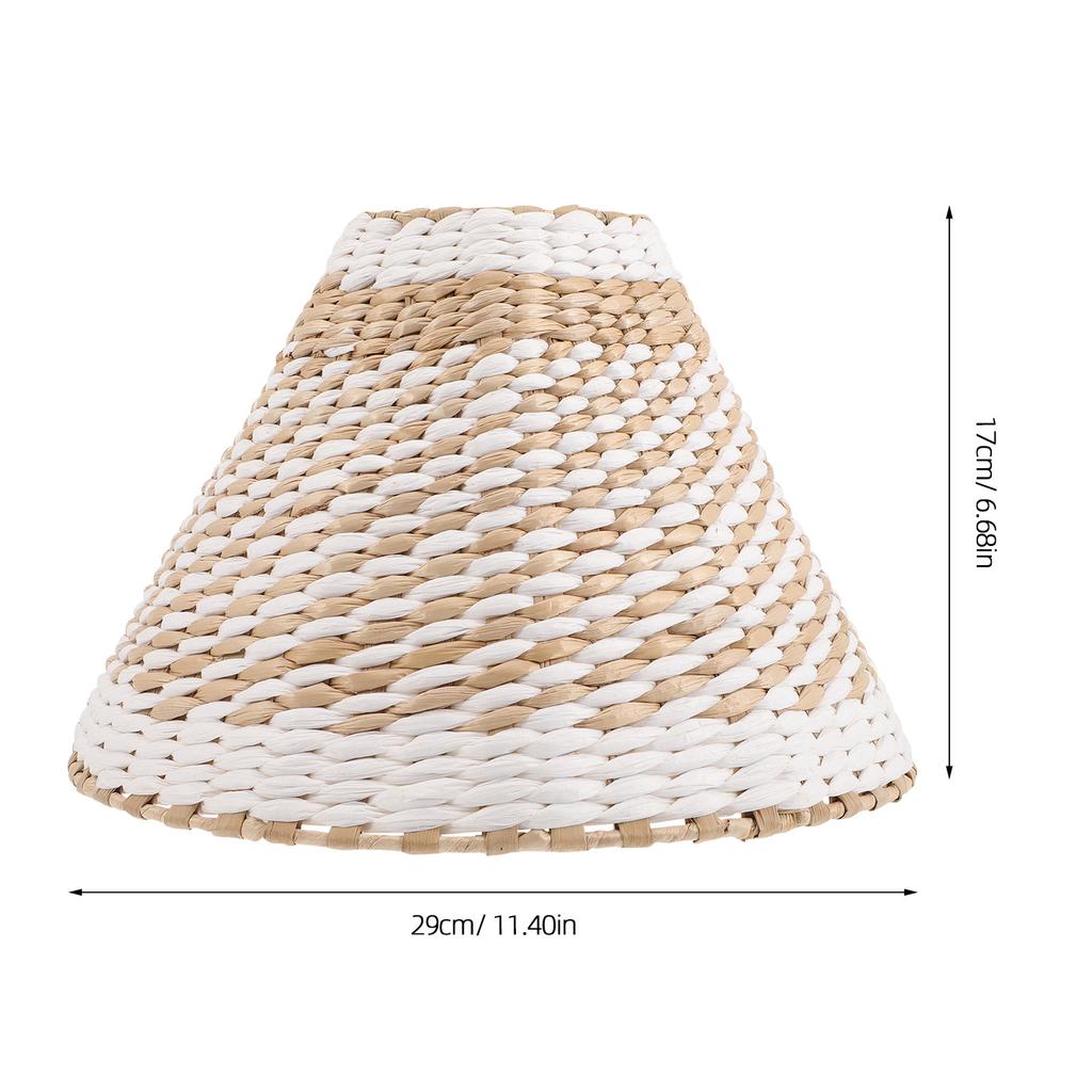 Woven Lamp Shade Creative Decorative Rustic Paper Weaving Lamp Cover Table Floor Light Shade Household Home Lampshade