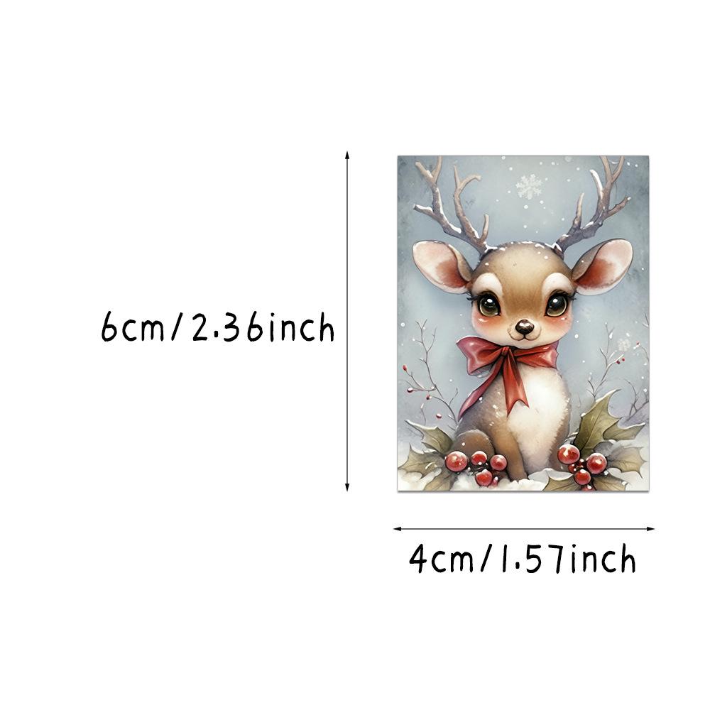 50-Set Creative Snowfield Cartoon Stickers for DIY Phone Cases, Water Bottles, and Notebooks