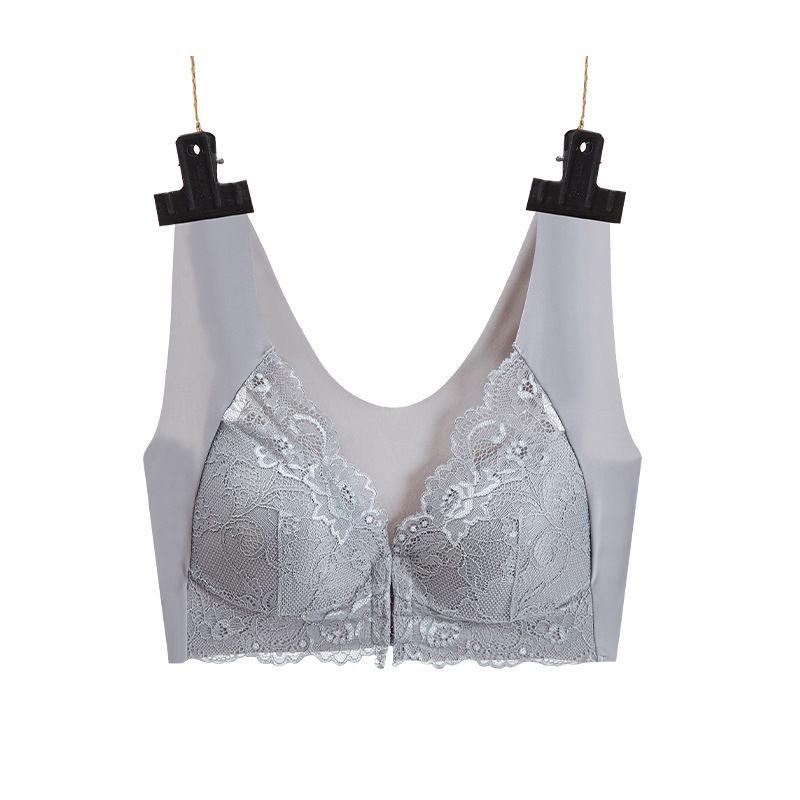 Popular Plus Size Front Closure Lace Push-up Wireless Sexy Back Women's Underwear