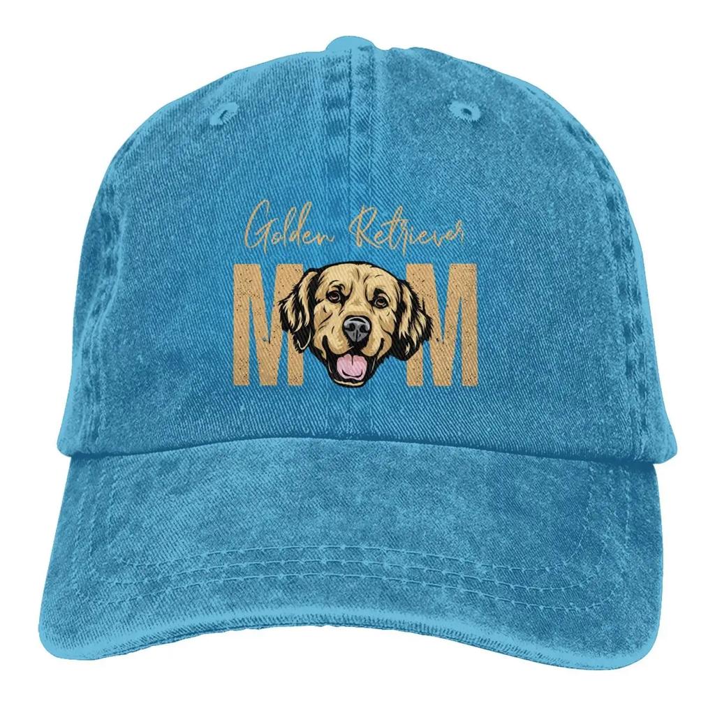 Golden Retriever Dog Mom Baseball Caps Merch Vintage Distressed Washed Gift Idea for Golden Retriever Owner Headwear for Women