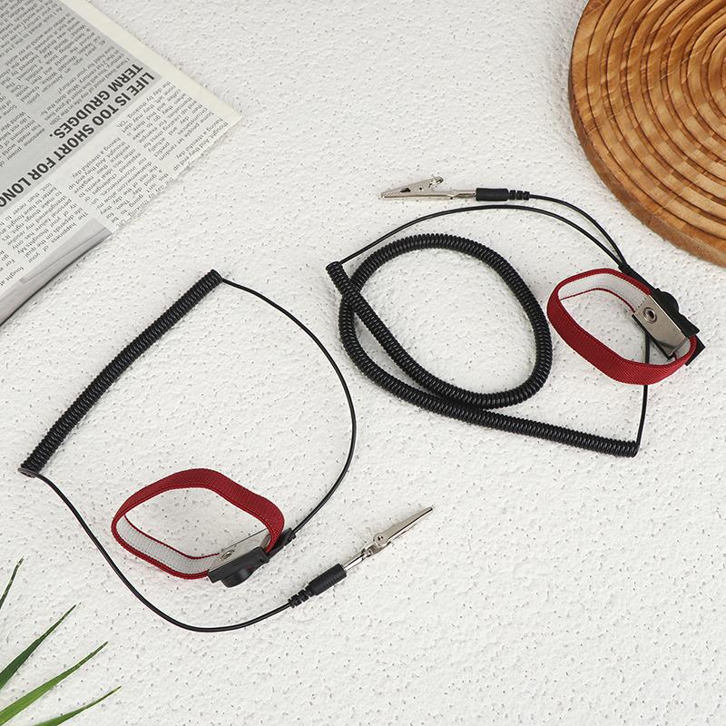 Anti Static Bracelet Electrostatic Wired Adjustable Esd Discharge Cable Wrist Band Strap Hand With Spare Wristband