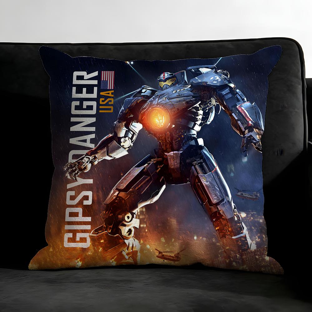 P-Pacific Rimm Movie Cushion Cover Pillowcase Ultra Soft Skin Friendly Fabric Cloud Like Comfort & Concealed Zipper
