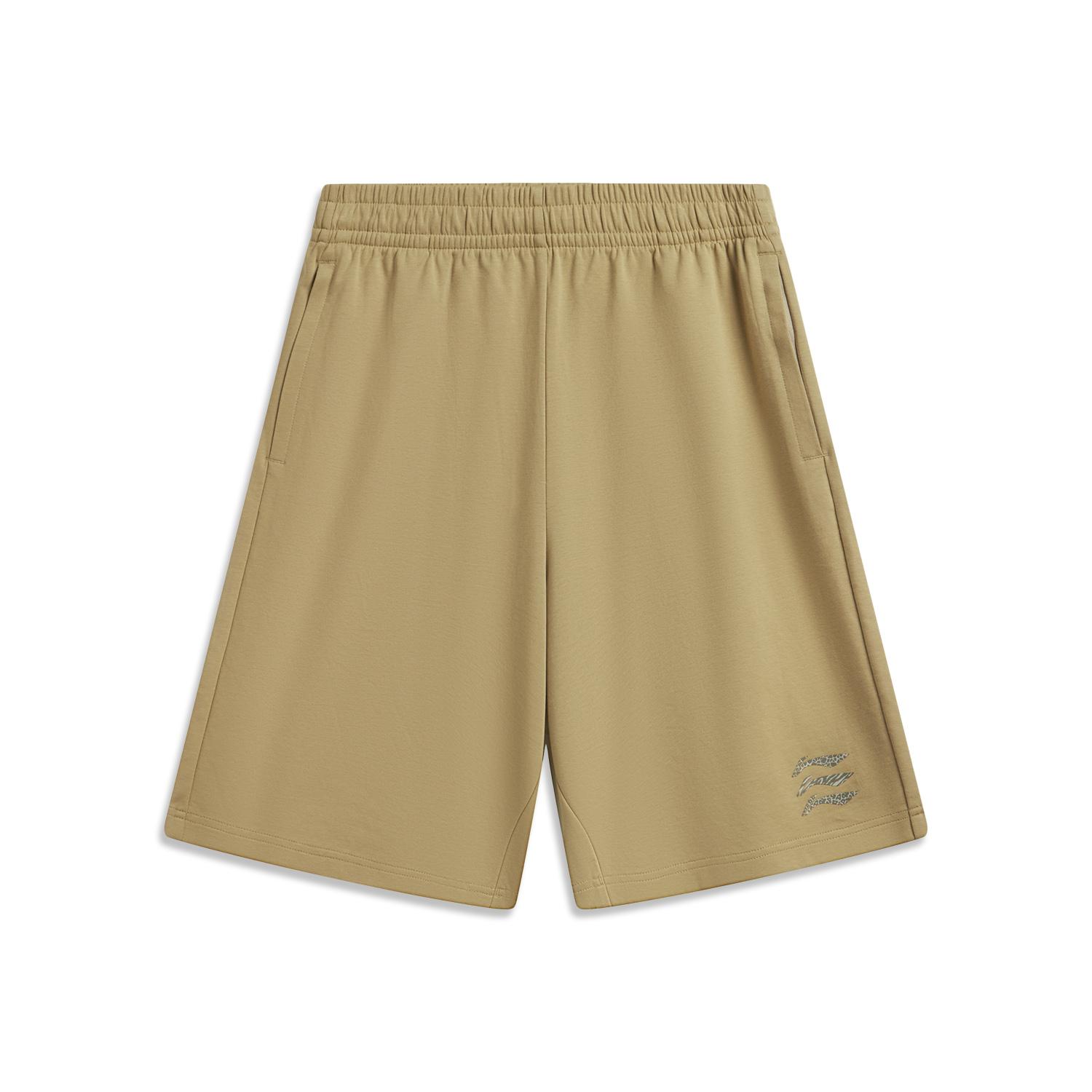 

Li Ning Серия спортивного образа жизни Однотонные Мягкие Простые Универсальные Повседневные Шорты Мужские шорты AKSW337-1 S