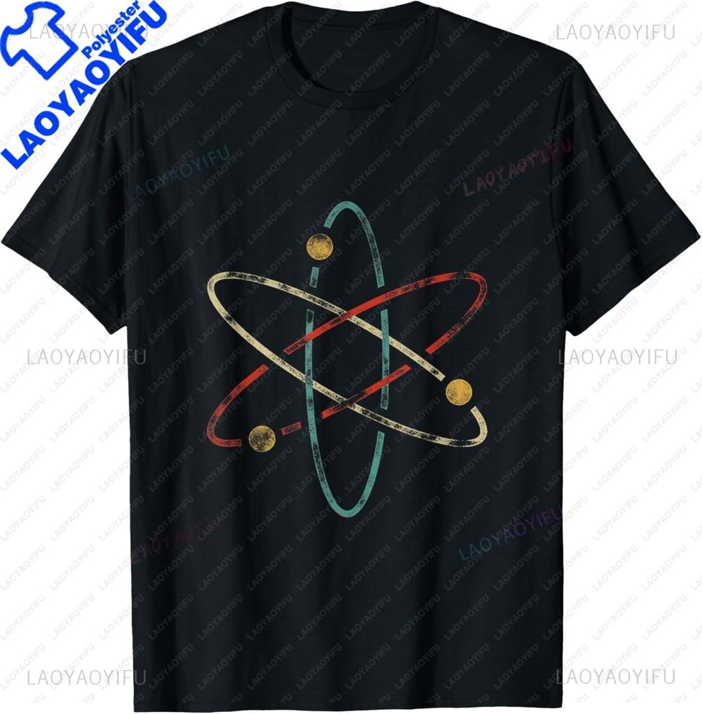 Graphic Birthday Gift Atom Retro Style Science TShirt Unisex Clothing Streetwear Graphic T Shirts Anime Tshirt Ropa Hombre