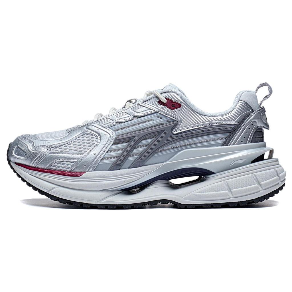 New LiNing Comet 5 Anti Slip Wear Resistant Low Top Casual Shoes Men's Silver AGLT025-1