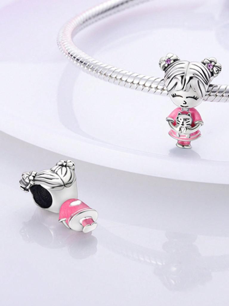 Charms Plata Kittens And Puppies Beads Charm Copper Plated Fit Charms Copperoriginal Bracelet For Jewelry Making Diy Charm