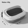 Compact Semi-Enclosed Cat Litter Box with Odor Proof Design