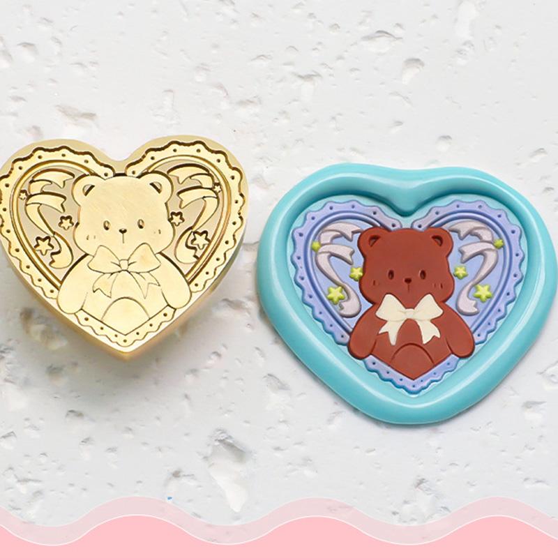 Pieczątka z serii Heart Stamp Wax Seal Głowa pieczątki Fire Paint do scrapbookingu Koperta Zaproszenie ślubne Opakowanie na kartę podarunkową urodzinową