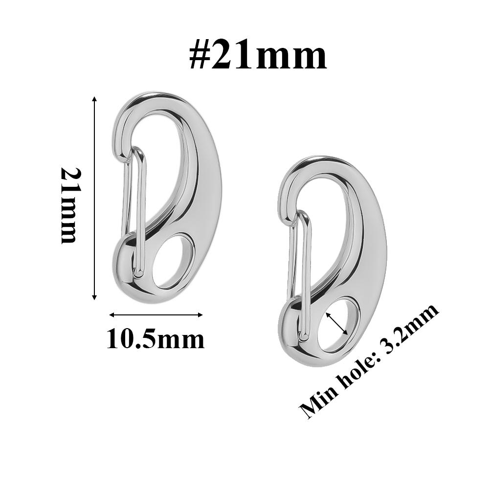 5Pcs Stainless Steel D Lobster Clasps Necklace Hooks Chains Connectors Bracelet Making DIY Jewelry Supplies Accessories
