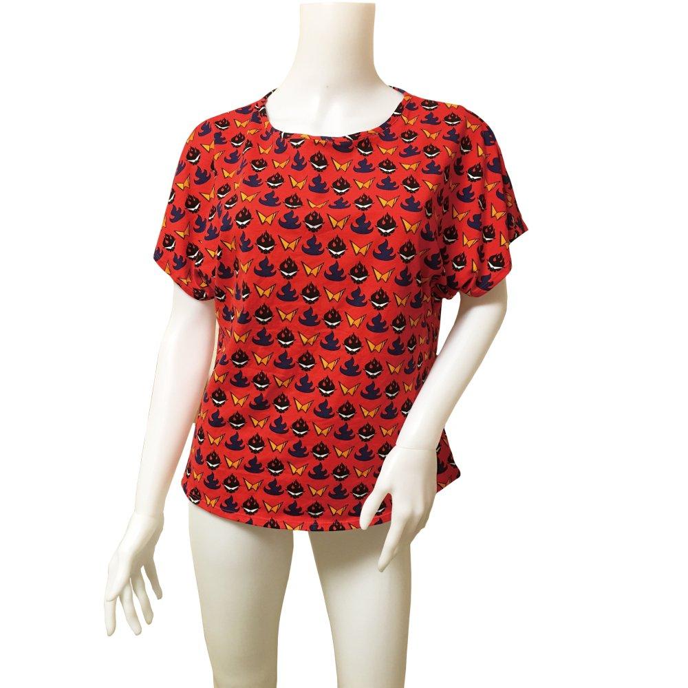 newcom Tengen Toppa Gurren Lagann Kamina Dolman Sleeve Loungewear [Gurren Lagann Collaboration T-Shirt] Red (M)
