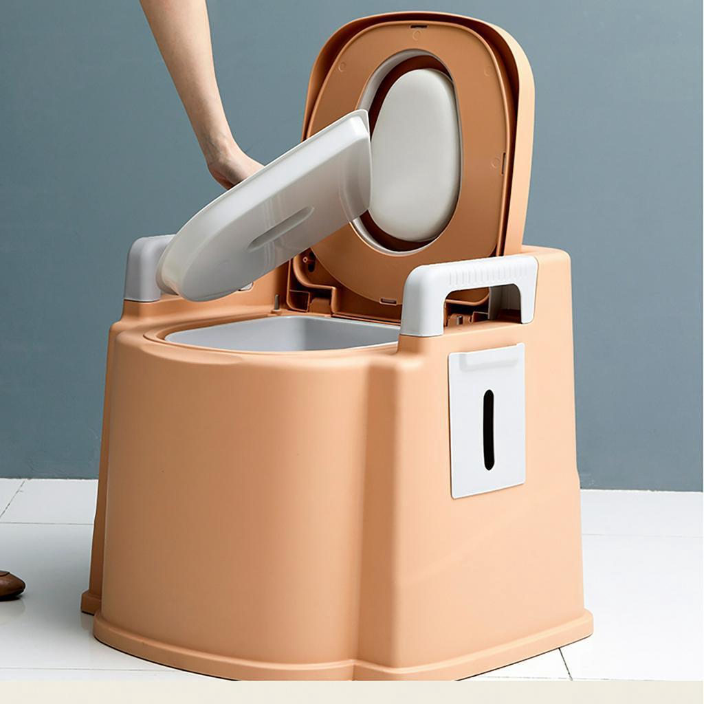 2 Colors Portable Toilet Seat Old Pregnant Woman Home Bath Indoor Potty Commode 23 X 22 X 20Inch